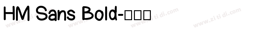HM Sans Bold字体转换